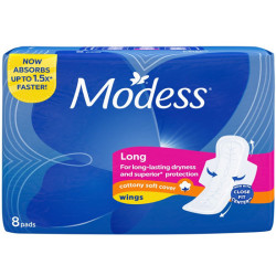Modess Long with Wings 8 pads